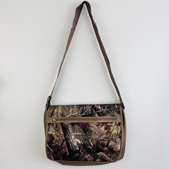 Bags Nwot Canvas Camo Messenger Bag Wooded Forest Scene Adjustable Strap Poshmark